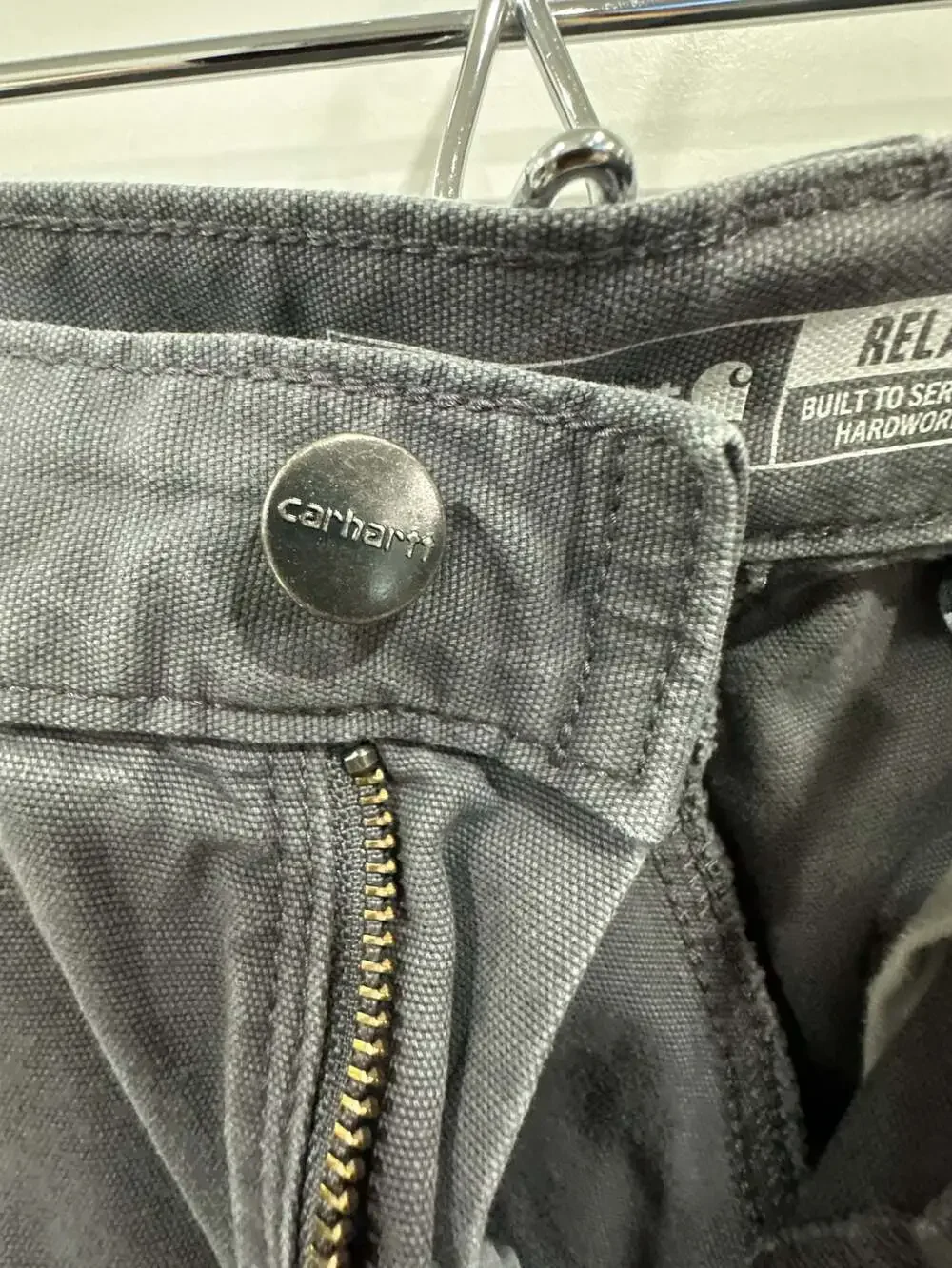 Carhartt Rugged Flex Relaxed Fit Canvas Work Short Gray Size 36